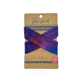 Purple Sunset cloth headband by McGovern Maps featuring a vibrant sunset design and comfortable fit.