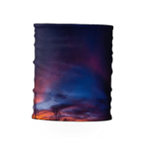 Purple sunset cloth headband by McGovern Maps, featuring vibrant sunset colors and comfortable fabric for stylish wear.