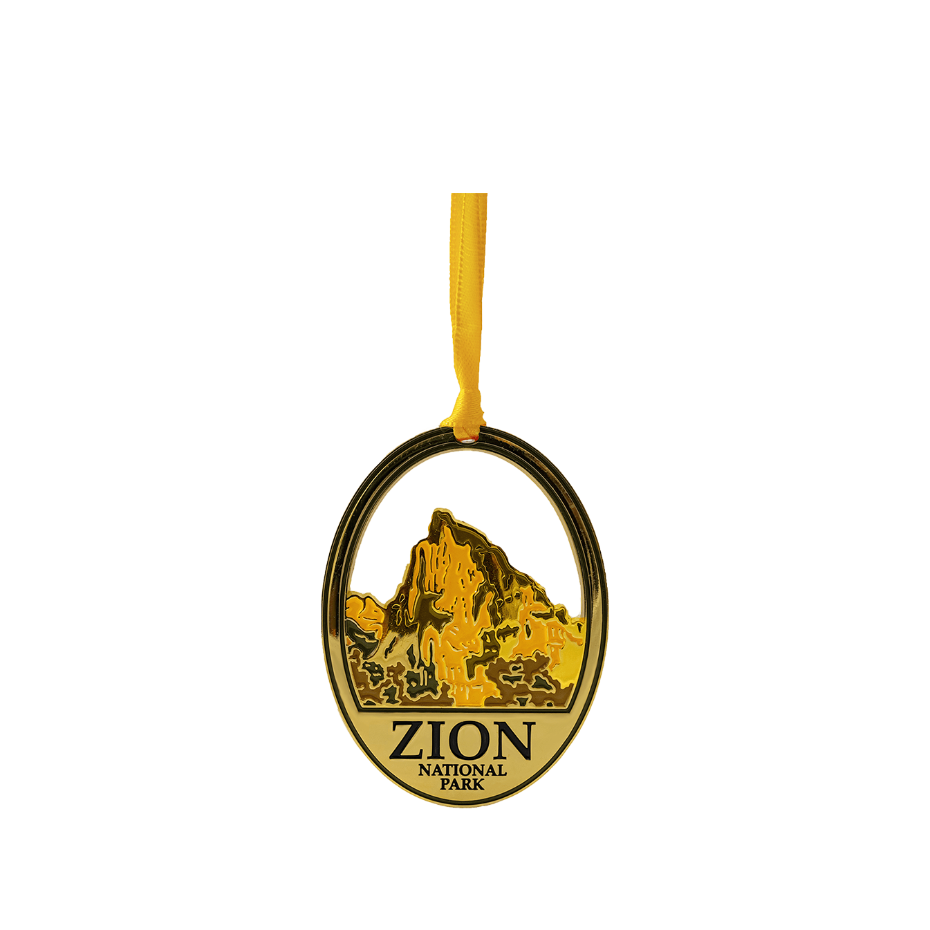 Ornament - Zion Cutout 3" Gold - Zion Natl Park Forever Project