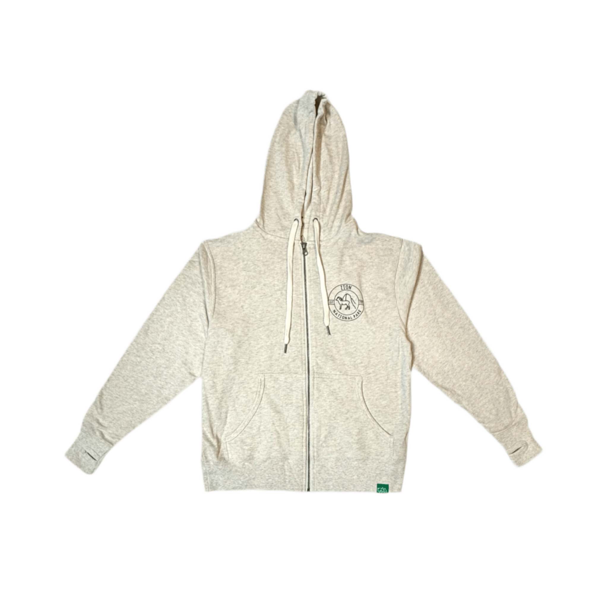 Hoodie - Zip Topo Map - Zion Natl Park Forever Project