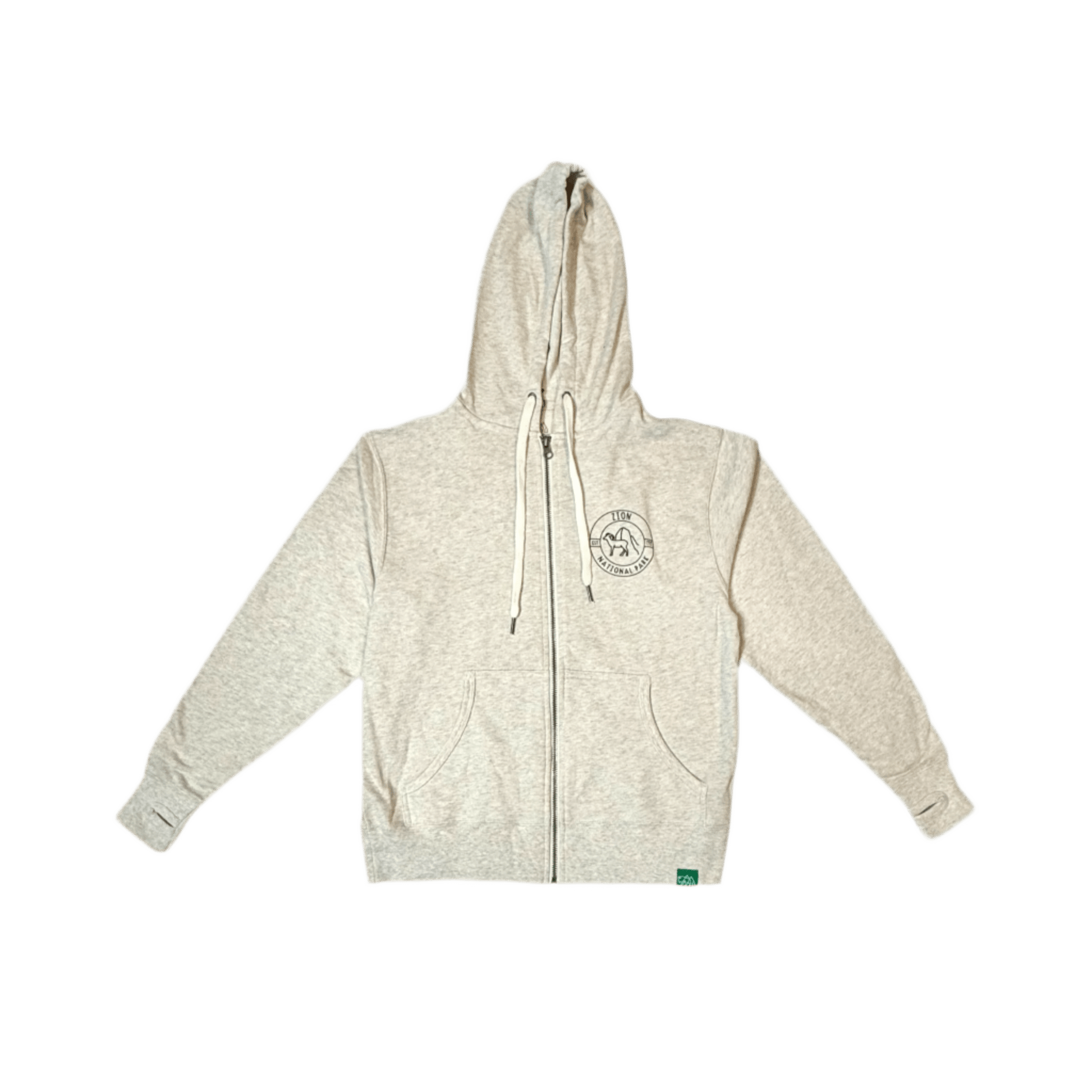 Hoodie - Zip Topo Map - Zion Natl Park Forever Project