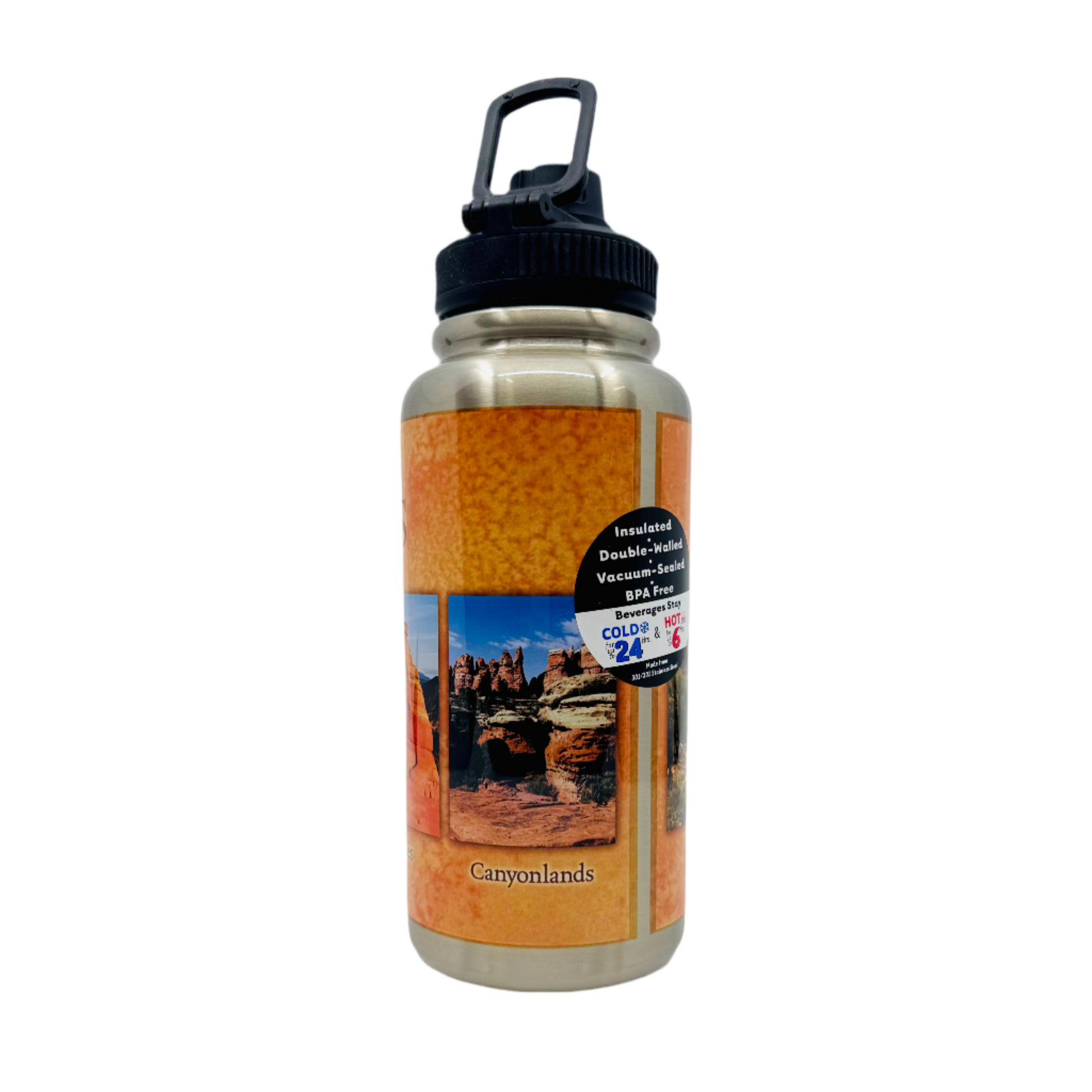 Water Bottle - Utah Rocks 32oz - 69835-SIB32 - Zion Natl Park Forever Project