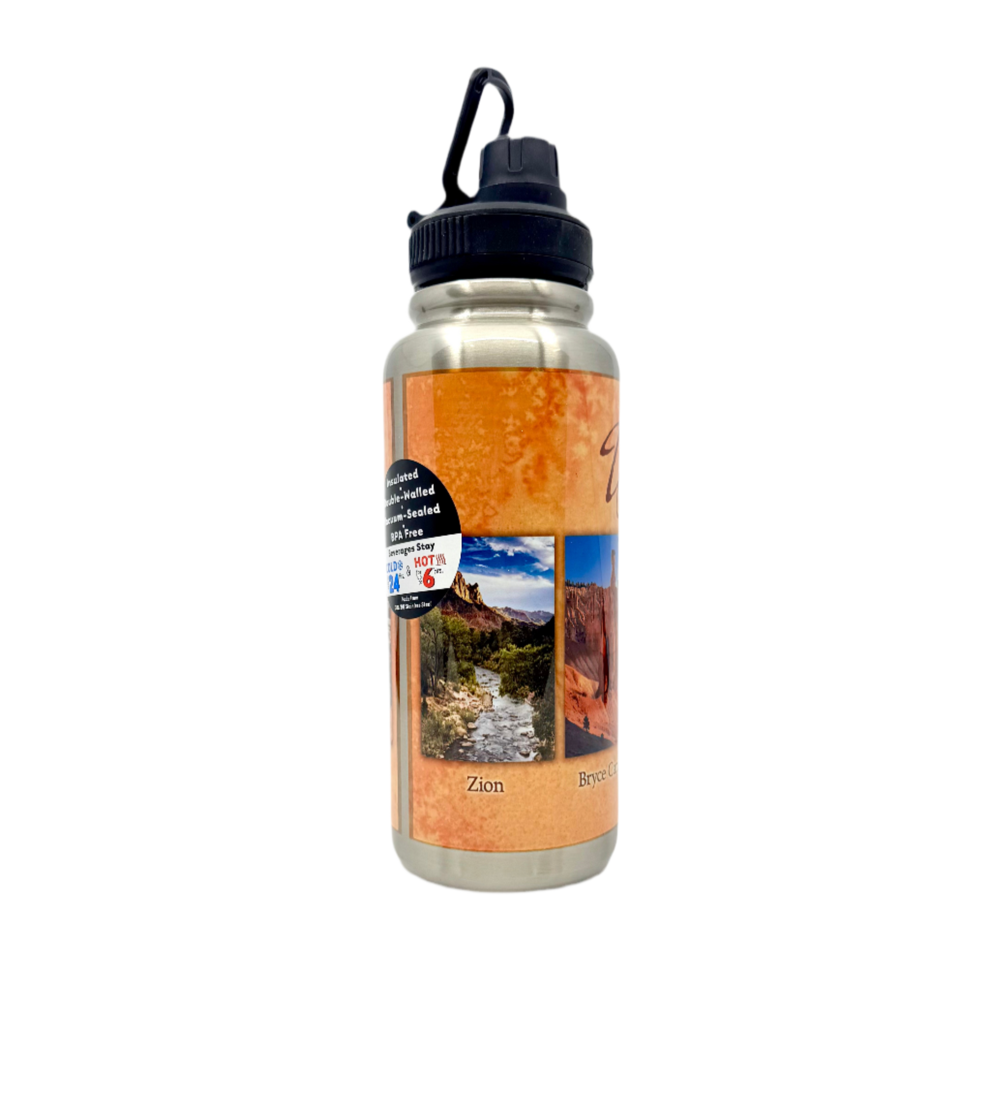 Water Bottle - Utah Rocks 32oz - 69835-SIB32 - Zion Natl Park Forever Project