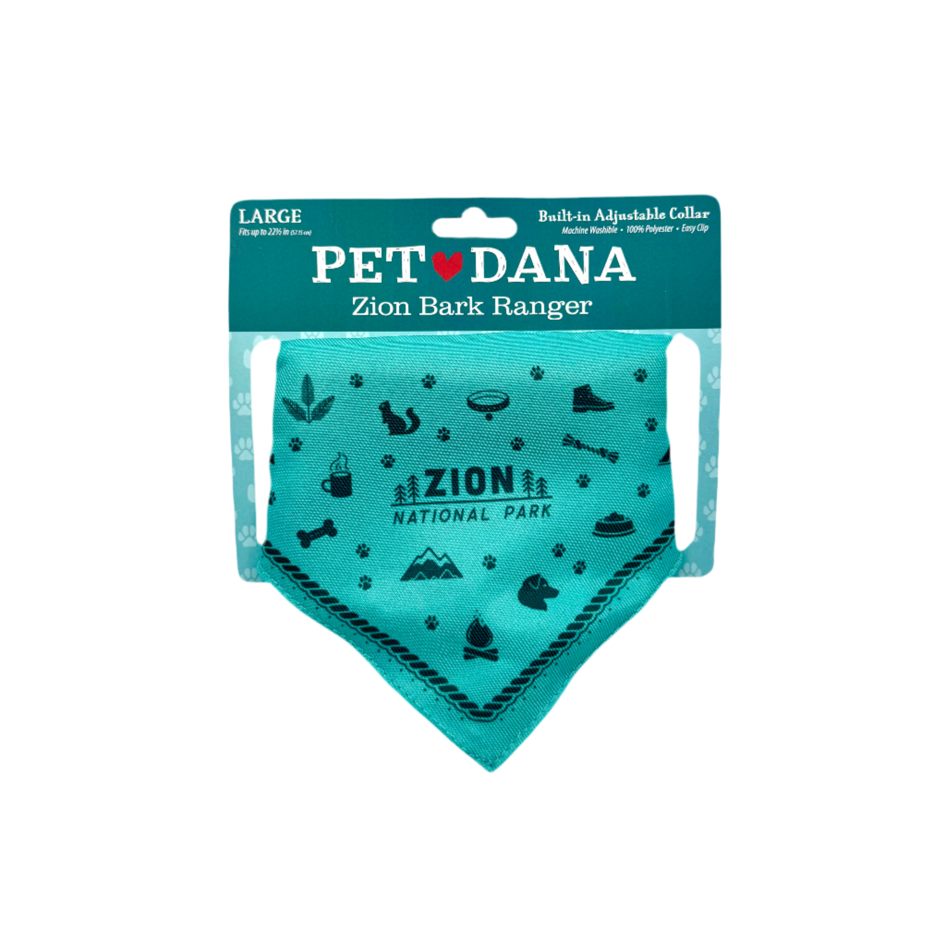 BARK Ranger - Pet Bandana Asstd Colors S/L - Zion Natl Park Forever Project