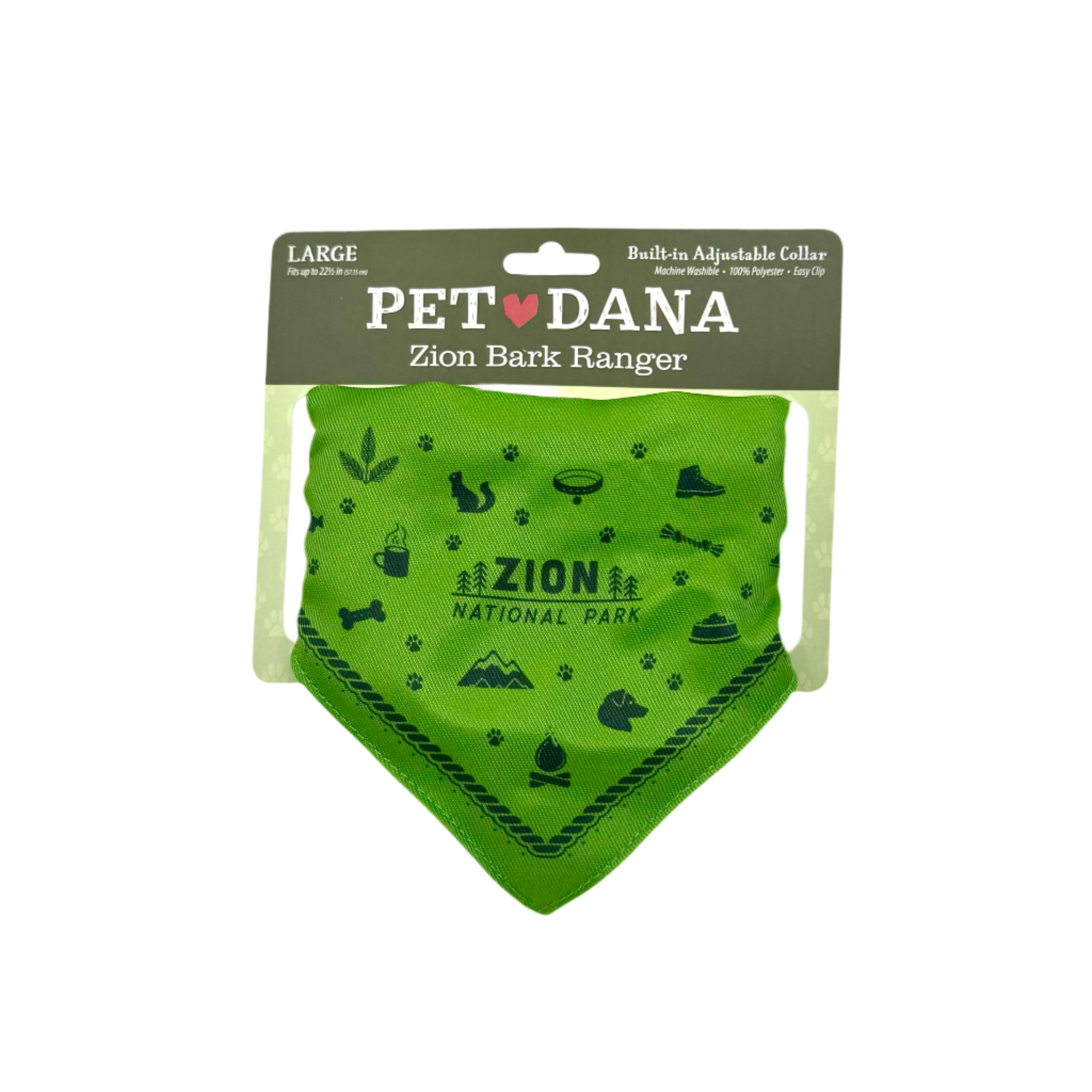 BARK Ranger - Pet Bandana Asstd Colors S/L - Zion Natl Park Forever Project