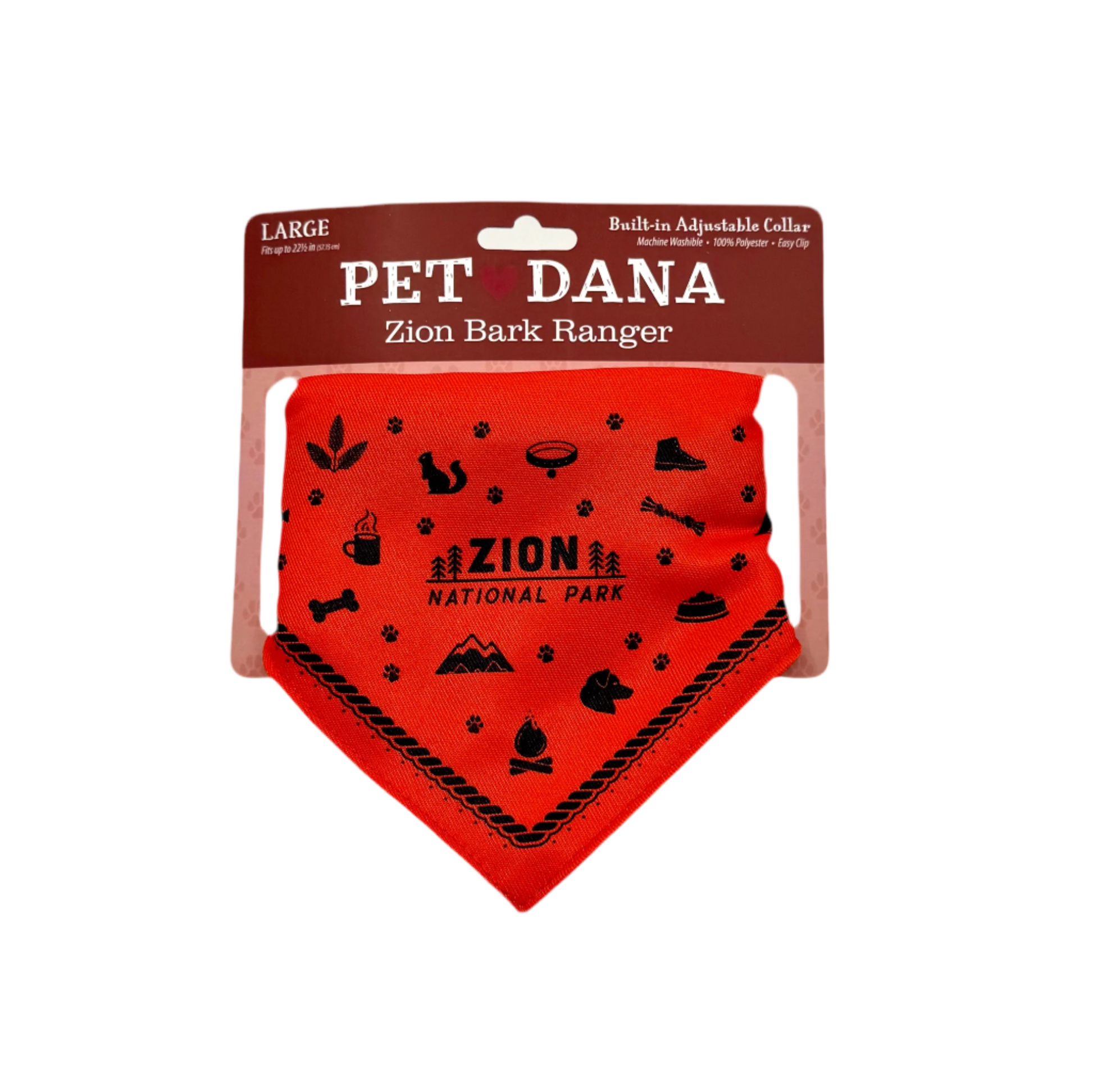 BARK Ranger - Pet Bandana Asstd Colors S/L - Zion Natl Park Forever Project