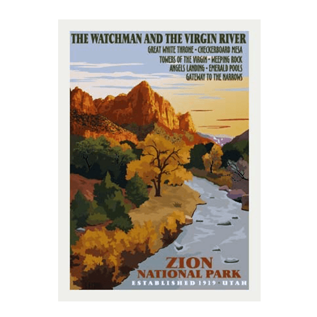 Poster - Zion RR - 71743-38F - Zion Natl Park Forever Project