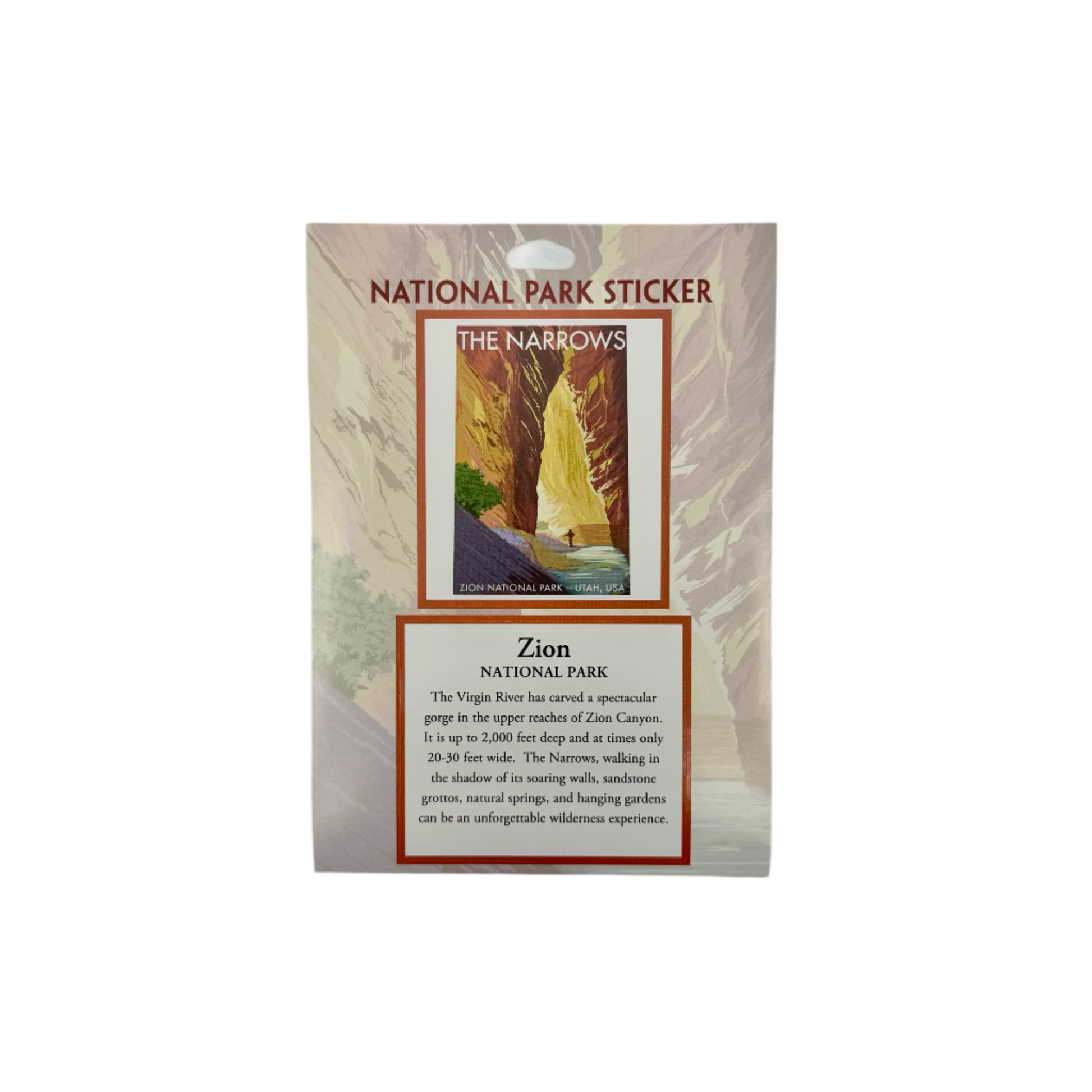 Sticker - Narrows RR Passport - 77272-ST - Zion Natl Park Forever Project