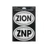 Sticker - Oval B&W - 2 Pk Zion - 86069-OS2 - Zion Natl Park Forever Project