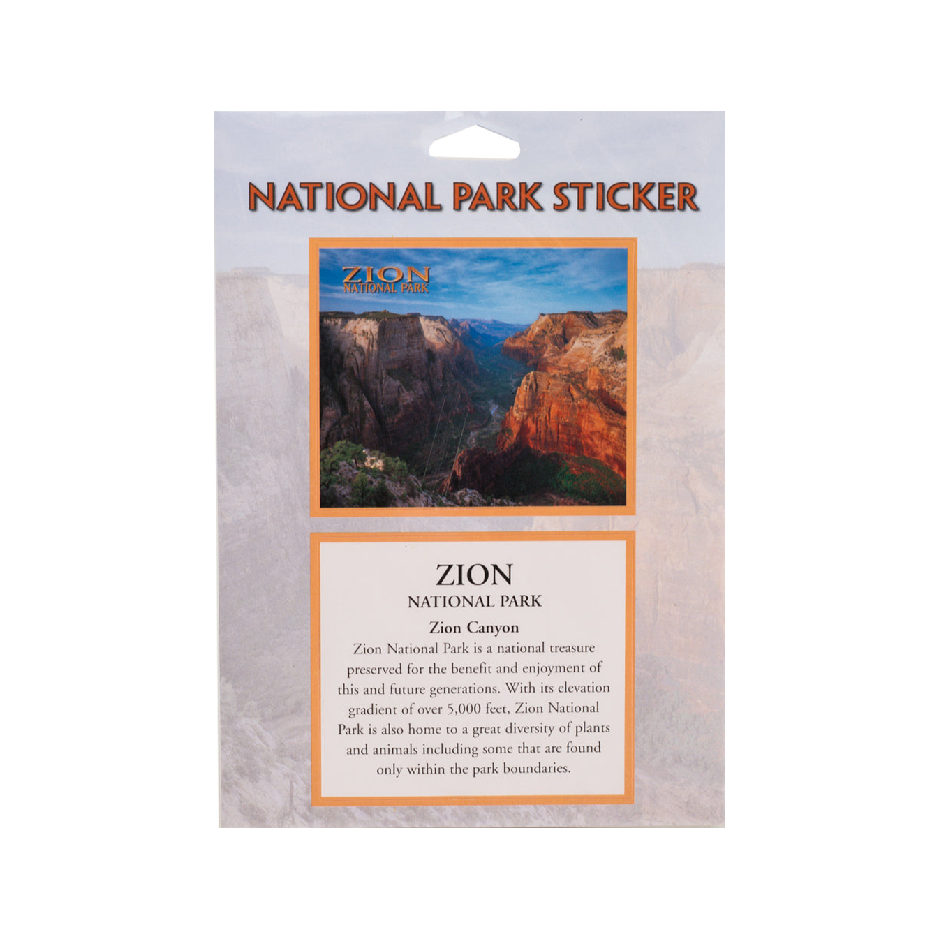 Sticker - Zion Overlook Passport - 45864-ST - Zion Natl Park Forever Project