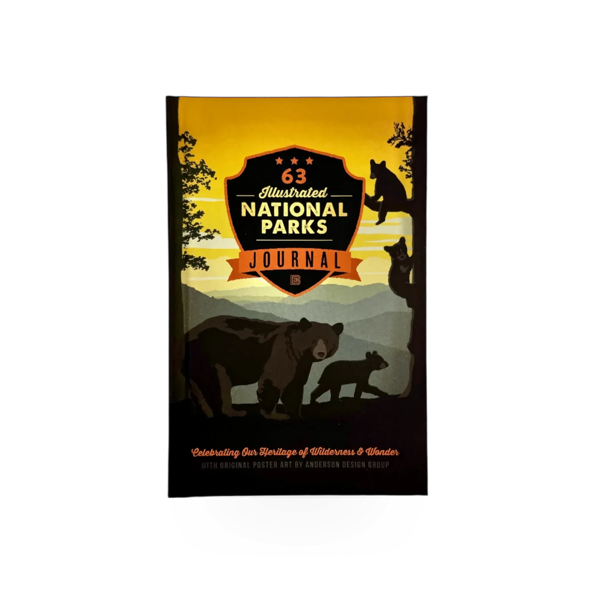 Illustrated National Parks journal by Pumpernickel Press, featuring colorful nature scenes on the cover.