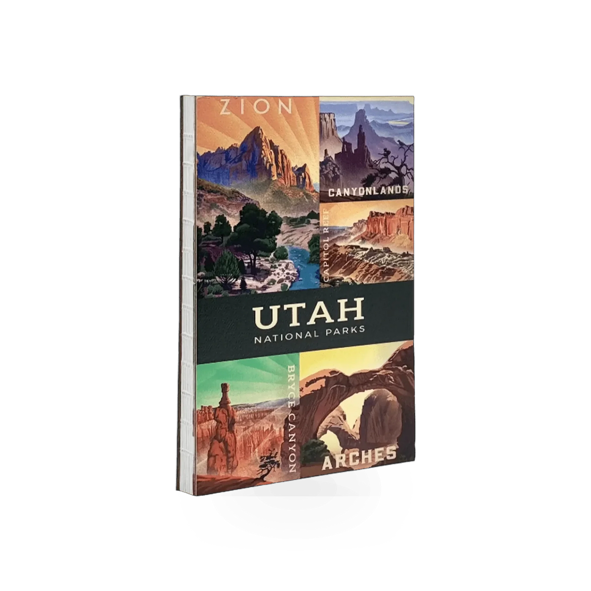Lantern Press Utah Parks journal with scenic cover art, featuring images of Utah's national parks and outdoor landscapes.