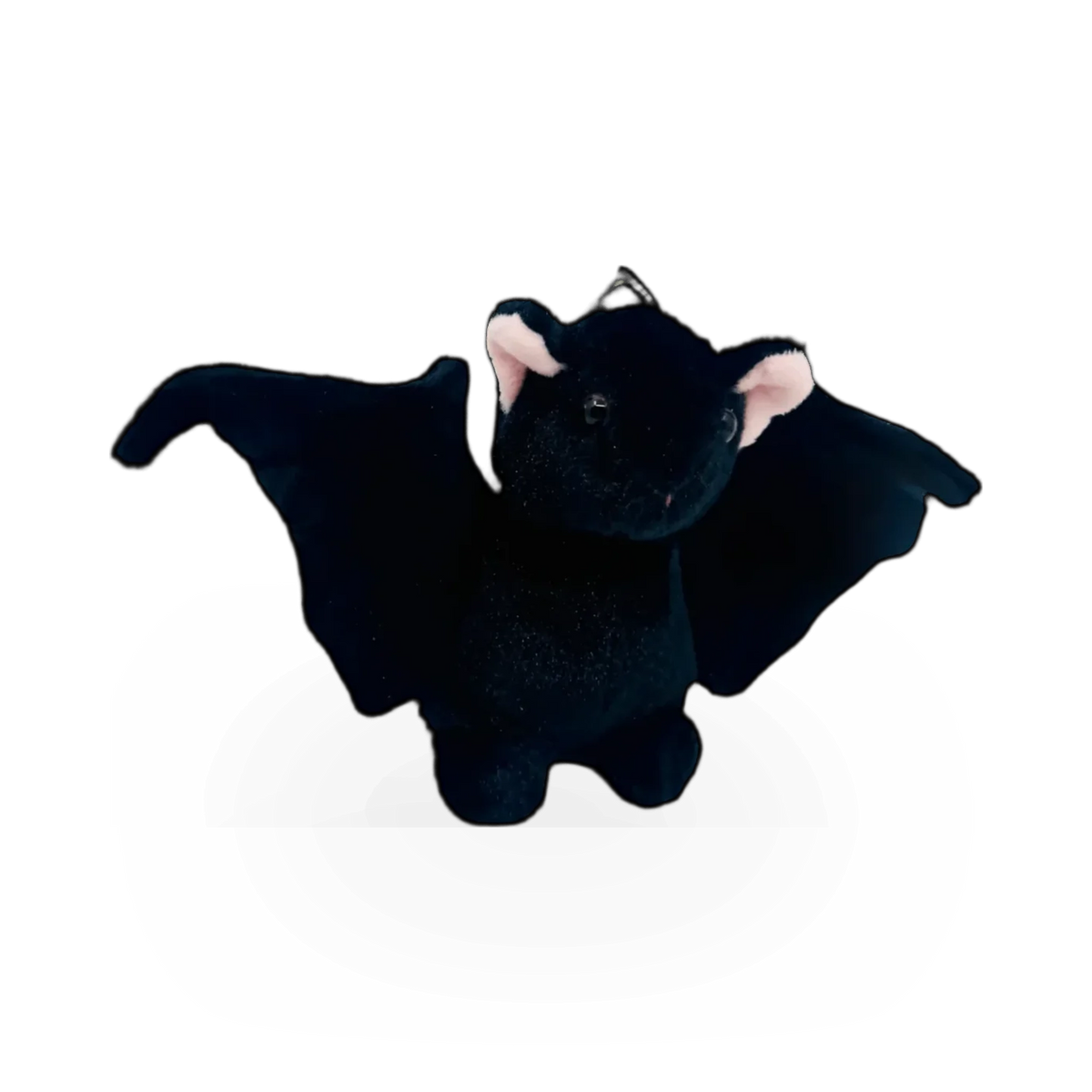 Nature Planet Inc bat-shaped keychain and bag charm, featuring a detailed black bat design on a metal keyring.