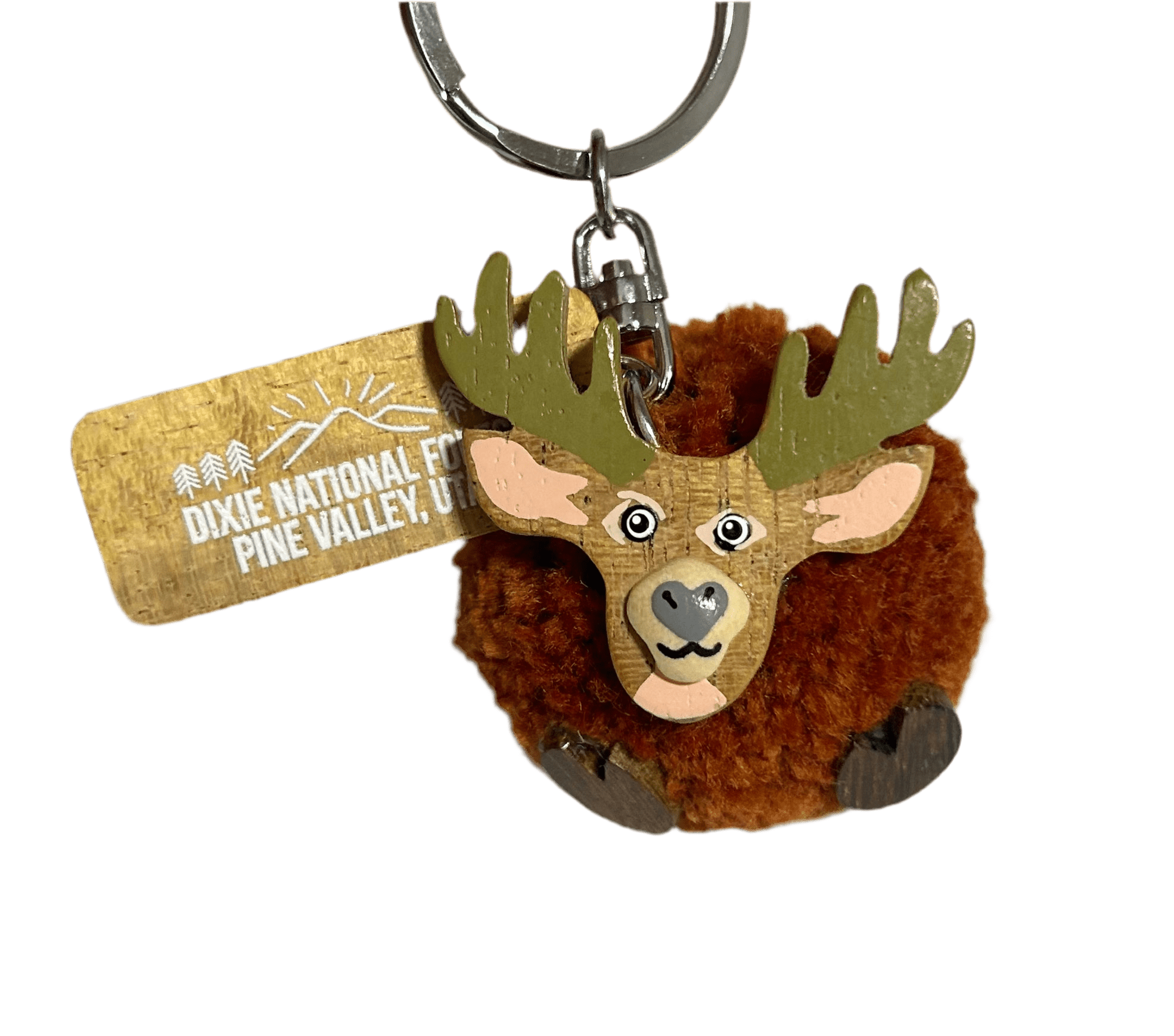 Keychain - Dixie Natl Forest PV Pom Pom Elk 47423-PPM - Zion Natl Park Forever Project