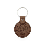 Leather Into The Wild keychain by Impact Photographics featuring a rugged wilderness design on a durable leather strap.