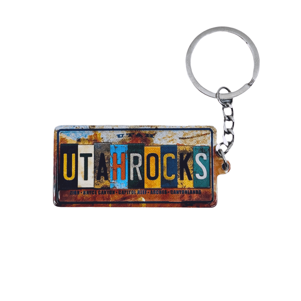 Keychain - Utah Rocks License - 93303 - Zion Natl Park Forever Project