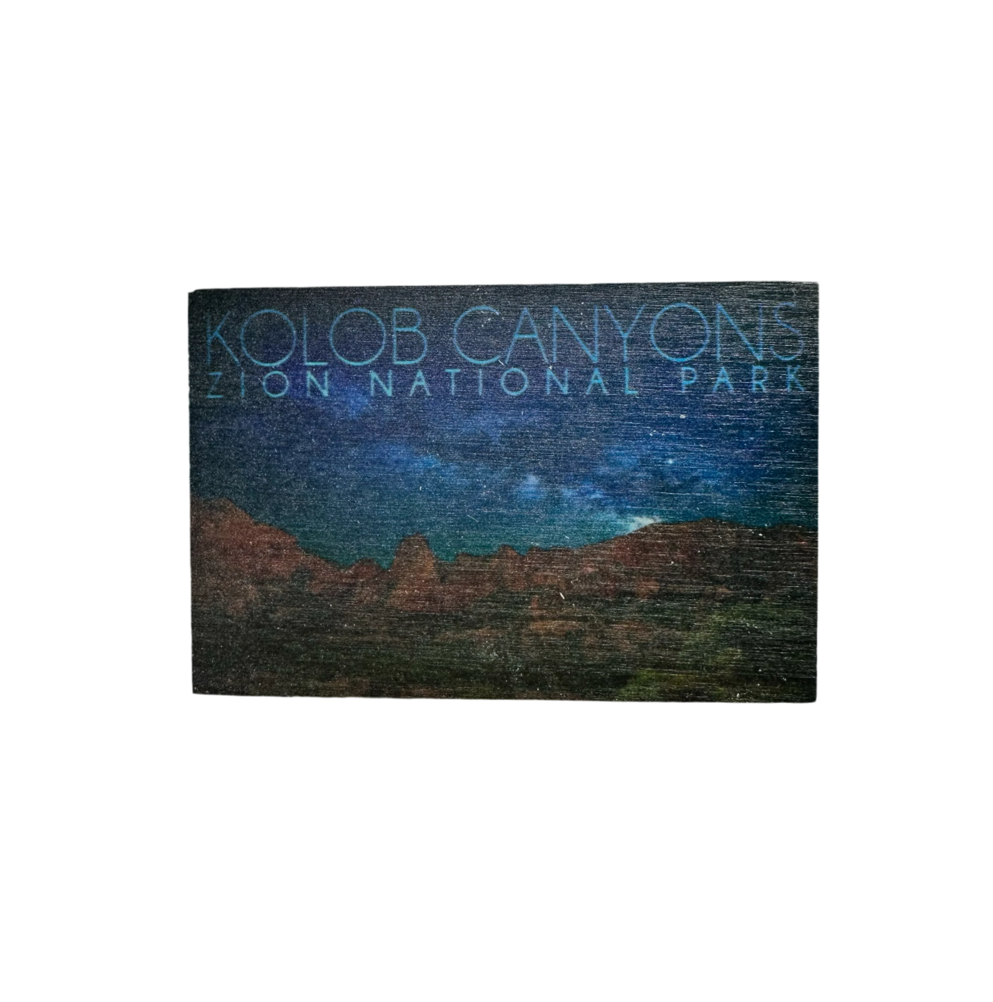 Magnet - Wood - Night Sky Kolob - D - Zion Natl Park Forever Project