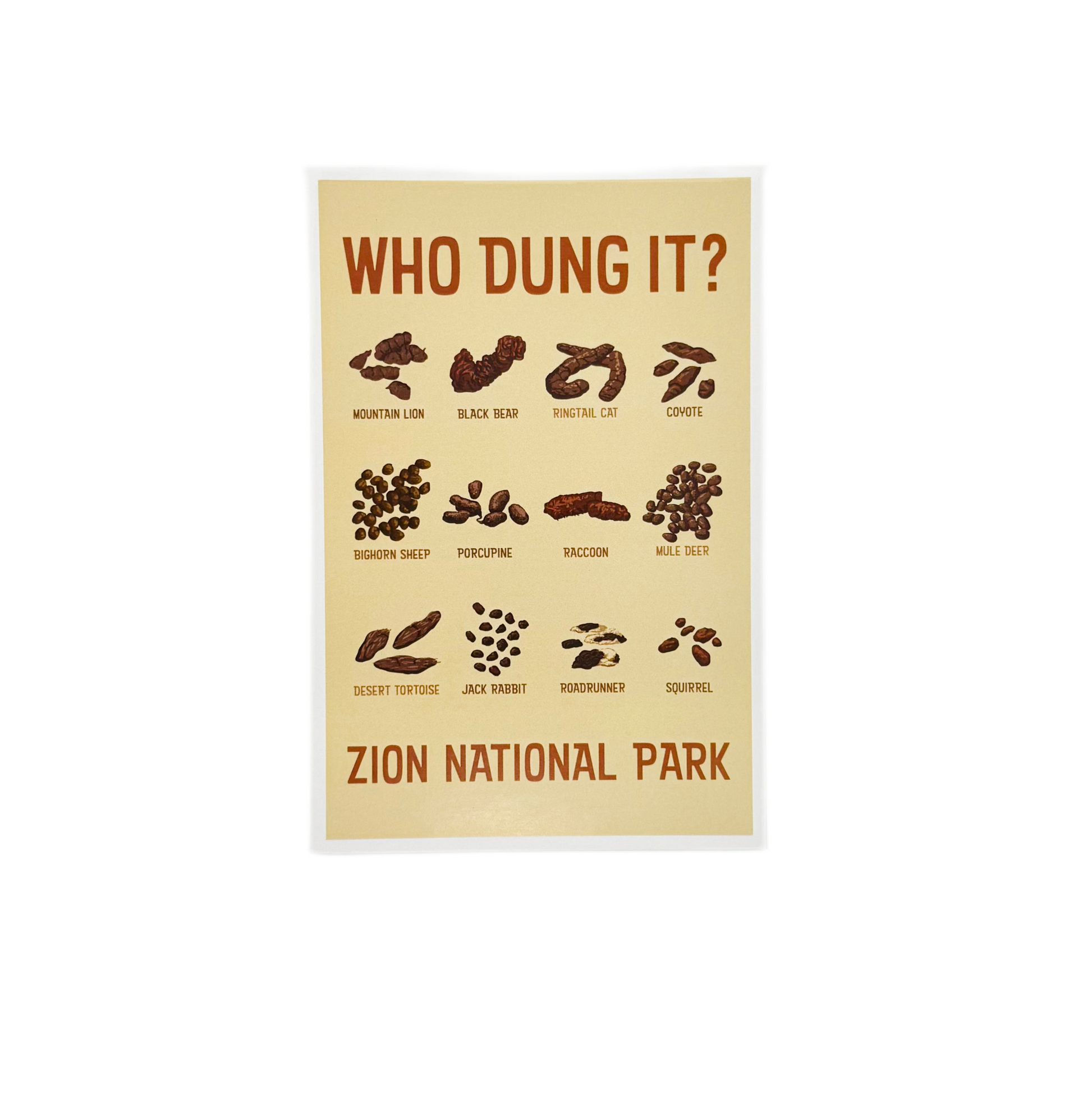 Postcard - Who Dung It? 87746 - Zion Natl Park Forever Project