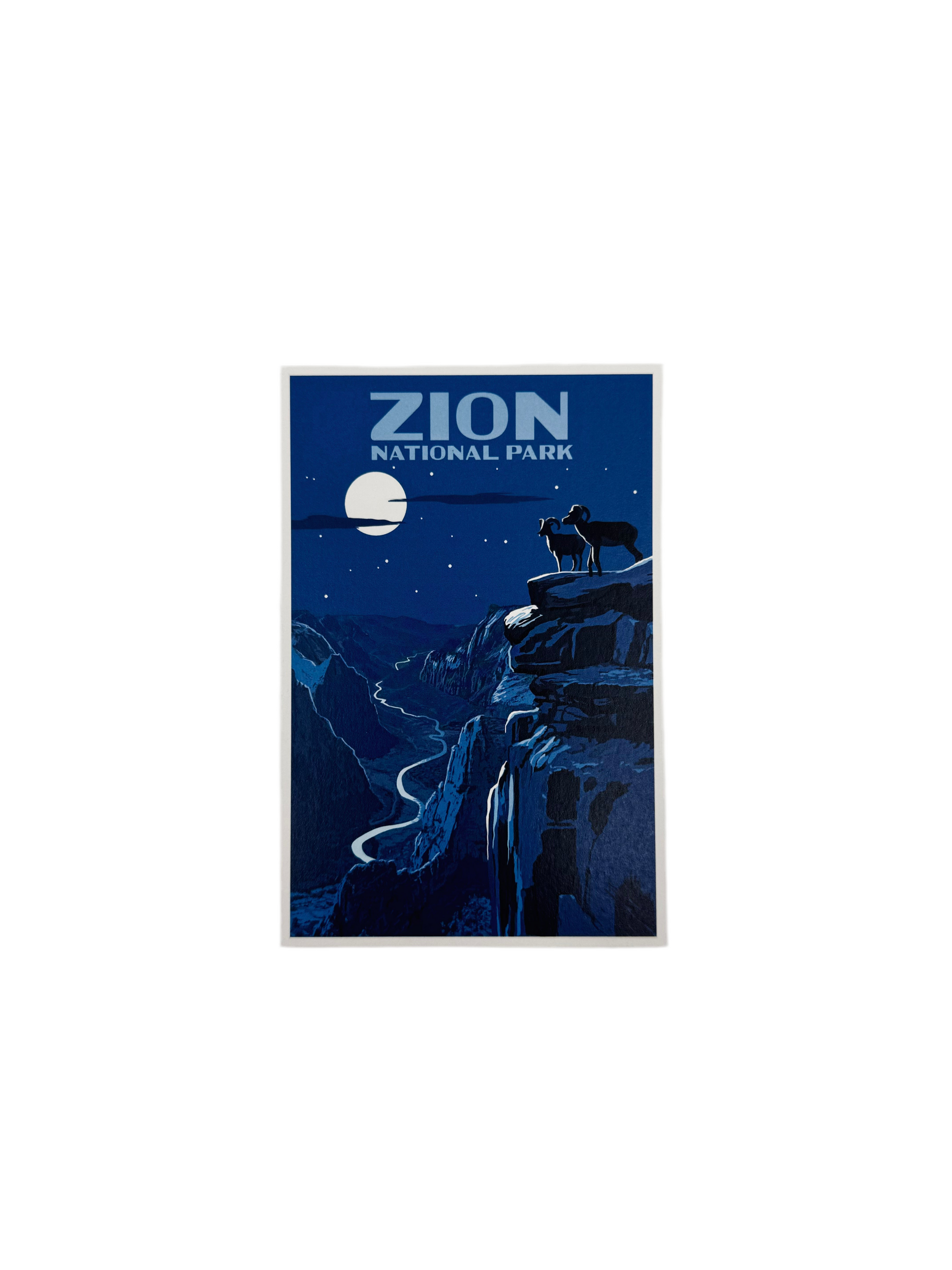 Postcard Zion - Night Sky 87752 - Zion Natl Park Forever Project