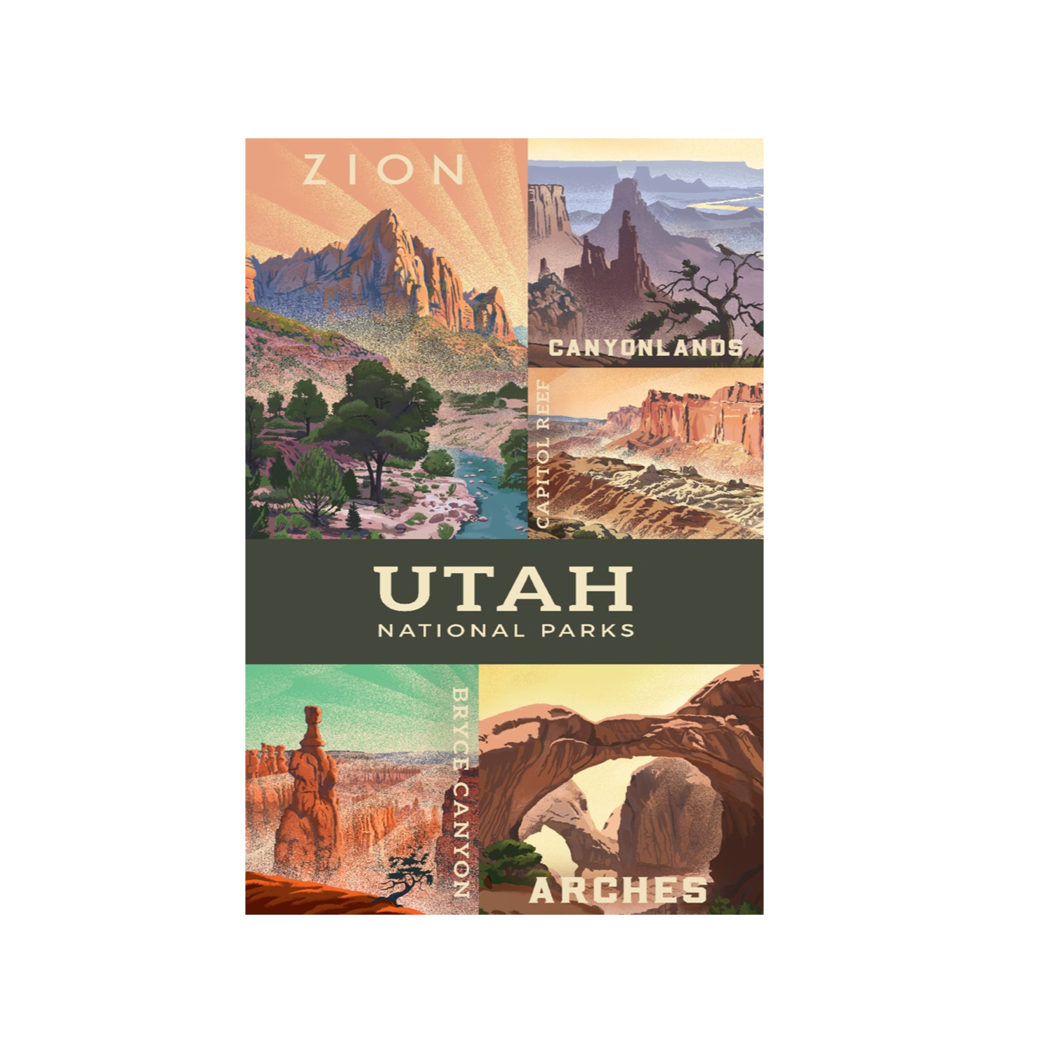 Puzzle - Utah Parks Art Puzzle - Zion Natl Park Forever Project