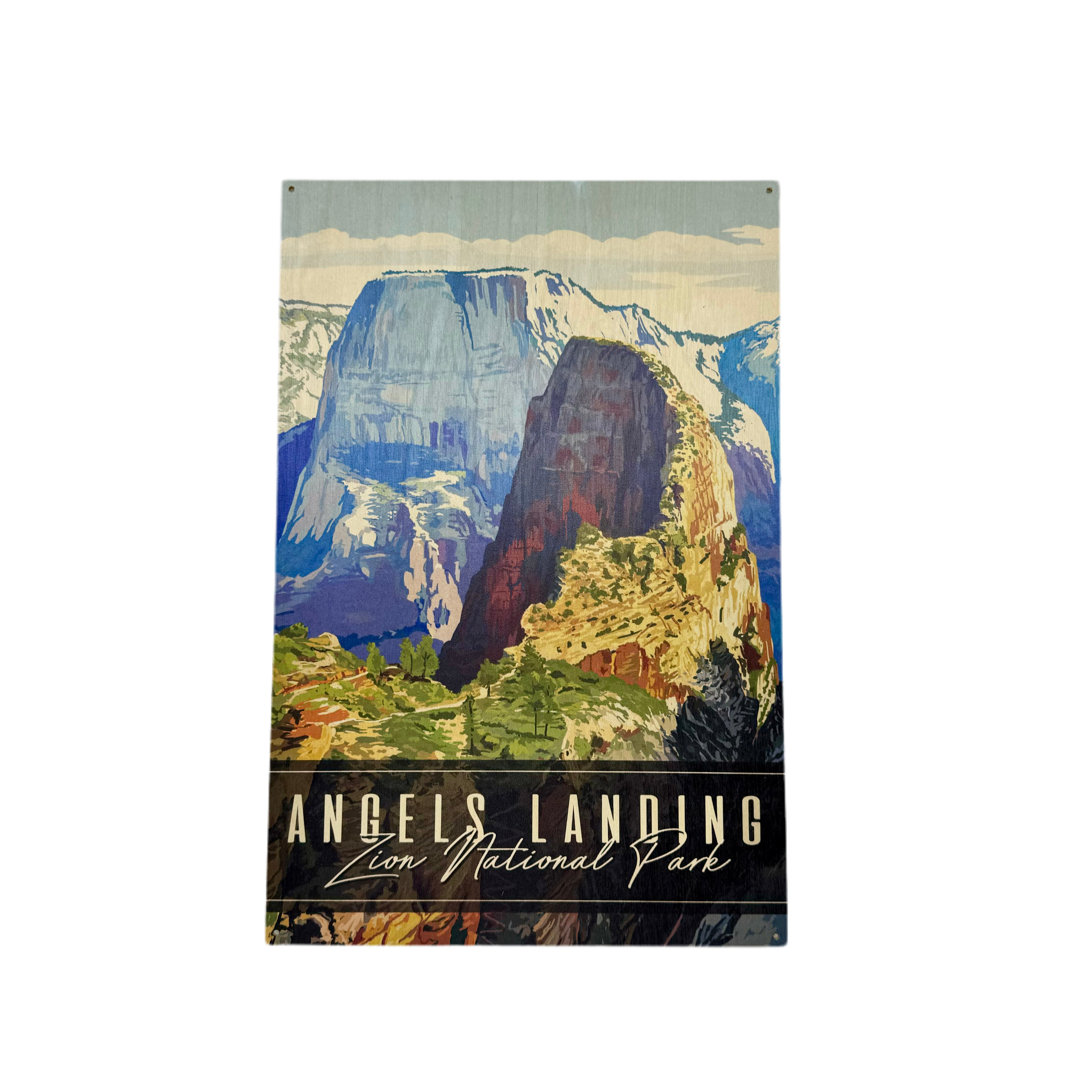 Sign - Wood - Angels Landing - D - Zion Natl Park Forever Project