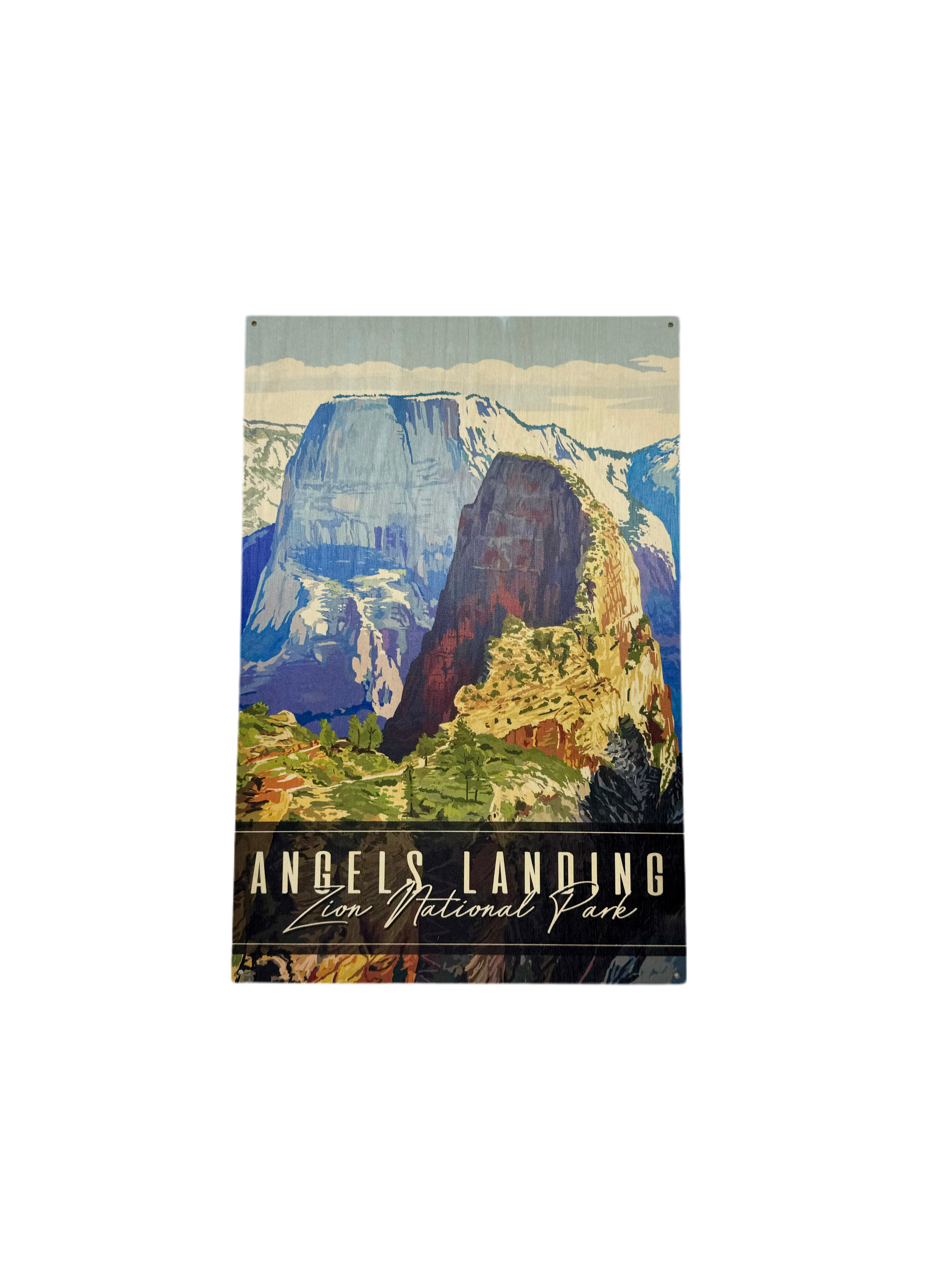 Sign - Wood - Angels Landing - D - Zion Natl Park Forever Project