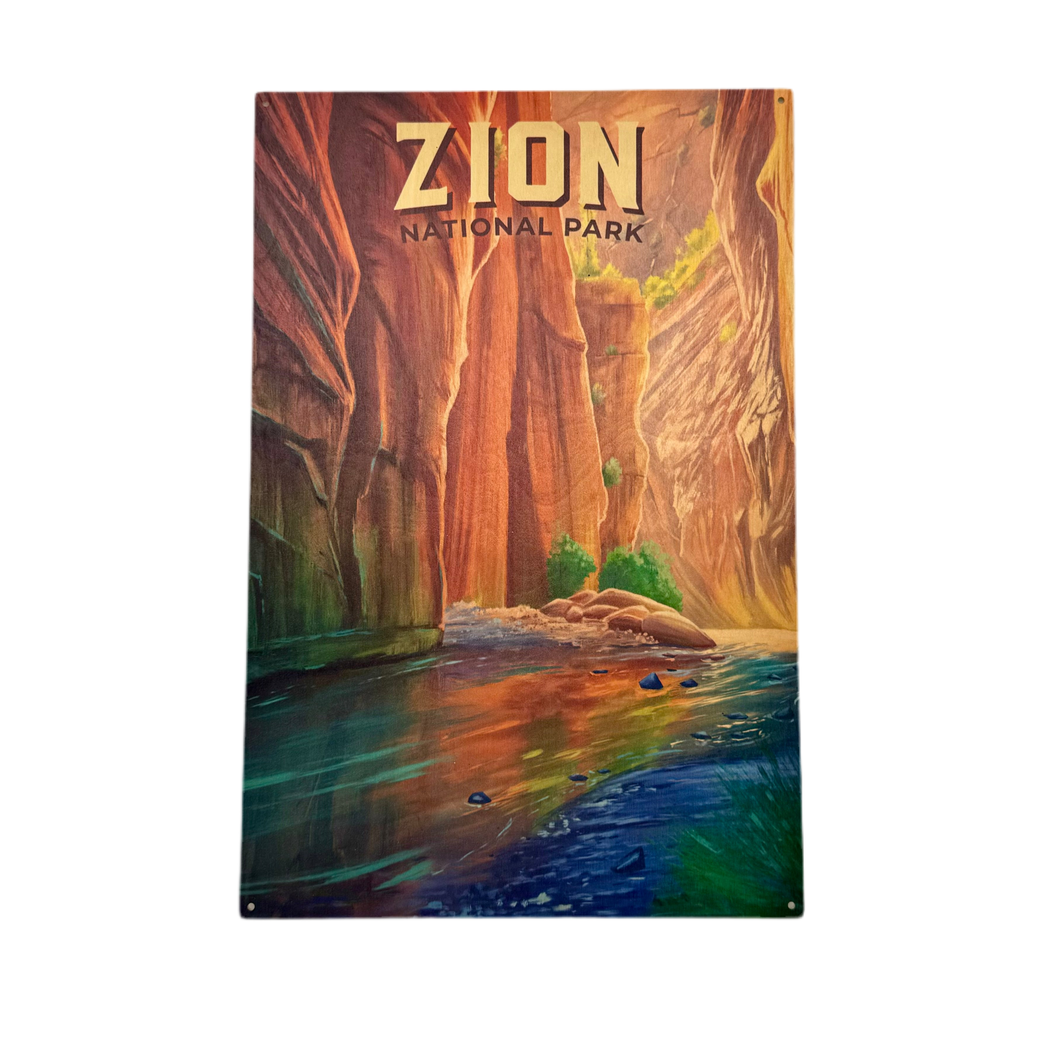 Sign - Wood - The Narrows 110601 - D - Zion Natl Park Forever Project