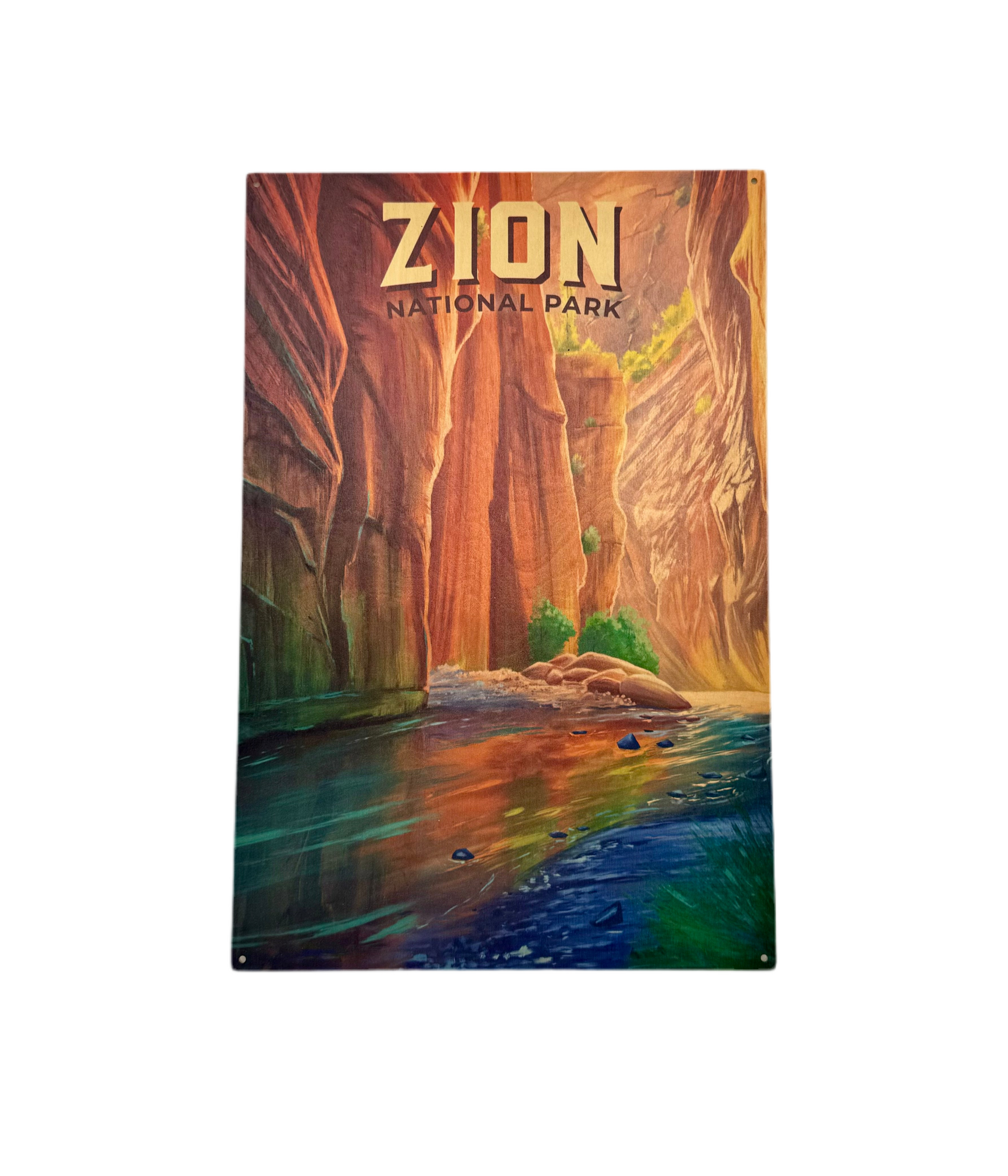 Sign - Wood - The Narrows 110601 - D - Zion Natl Park Forever Project