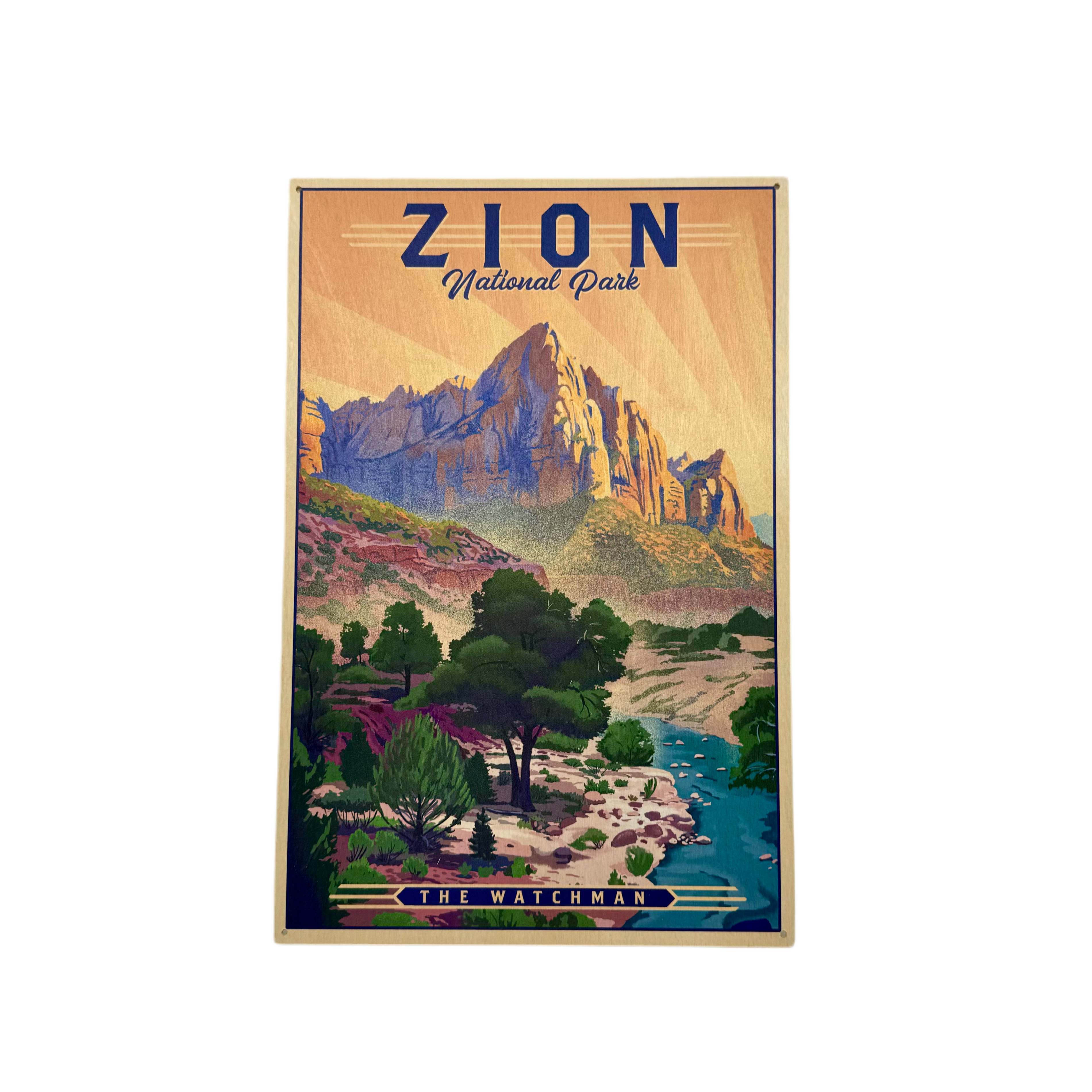 Sign - Wood - The Watchman - D - Zion Natl Park Forever Project