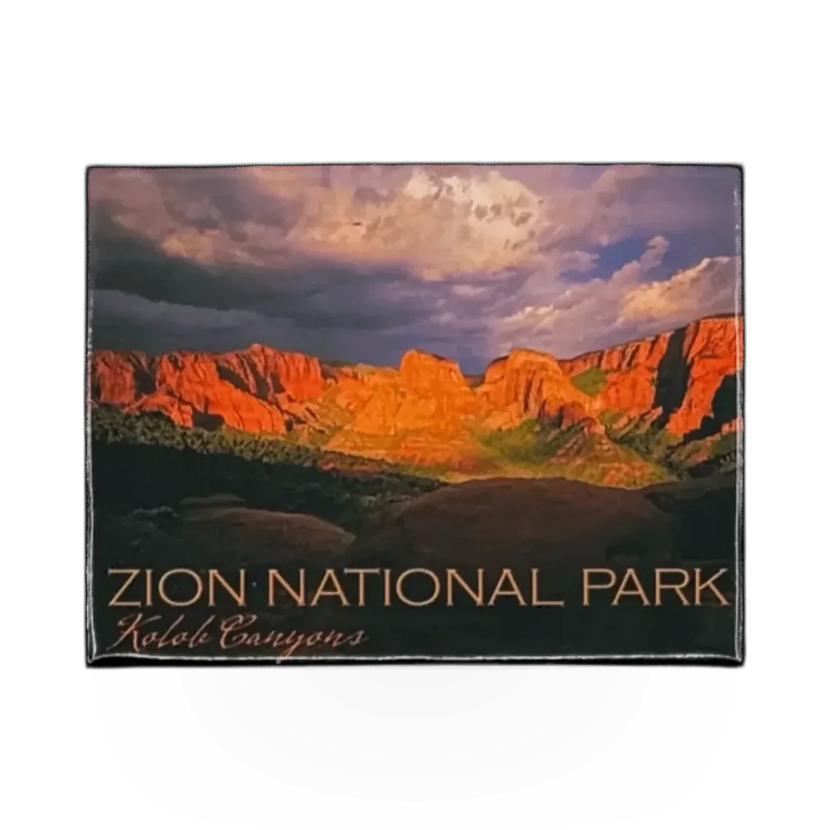 Impact Photographics Kolob Canyon badge magnet featuring a scenic view of Kolob Canyon in a compact, collectible design.
