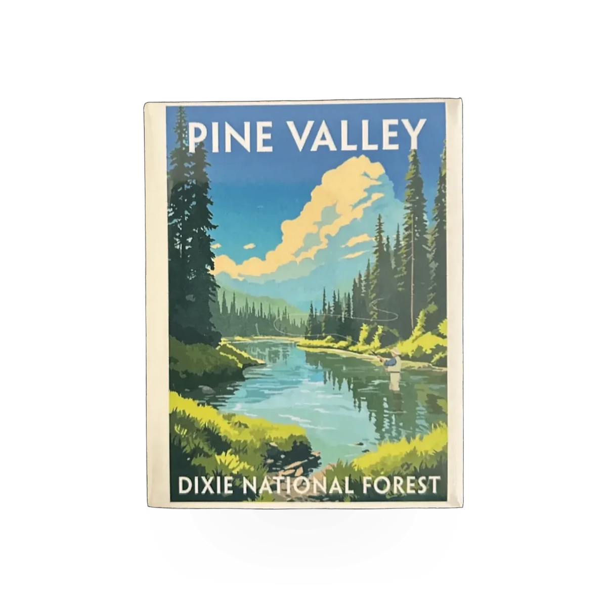 Impact Photographics magnet badge featuring PV Dixie National Forest Pine Valley scene with detailed forest imagery.