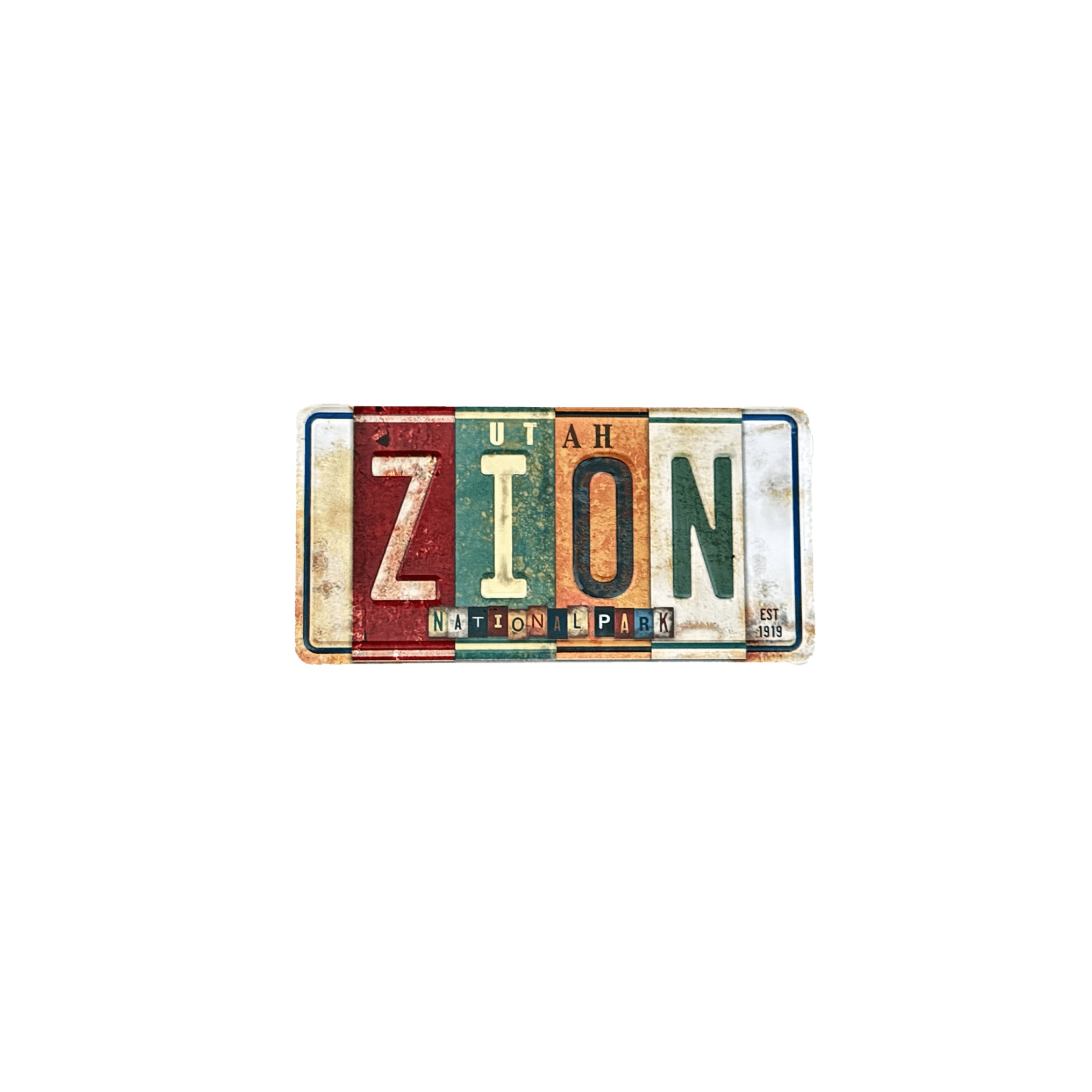 Magnet - Tin - Zion License - 77989-LCPM - Zion Natl Park Forever Project