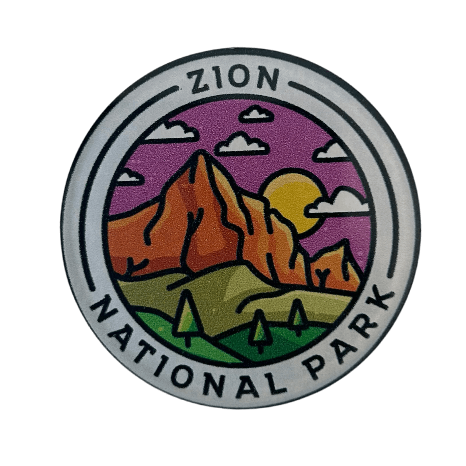 Magnet - Zion Clean Circle Acrylic SM MAS13858 - Zion Natl Park Forever Project
