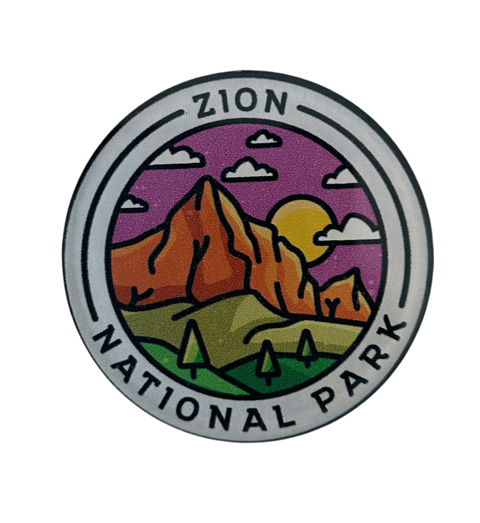 Magnet - Zion Clean Circle Acrylic SM MAS13858 - Zion Natl Park Forever Project