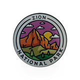 Zion Clean Circle acrylic magnet from Sticker Pack, small round decorative magnet with a modern design.