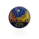 Acrylic magnet featuring Zion Clean Rounded Lines design, part of the VA Sticker Pack, with smooth rounded edges and vibrant colors.