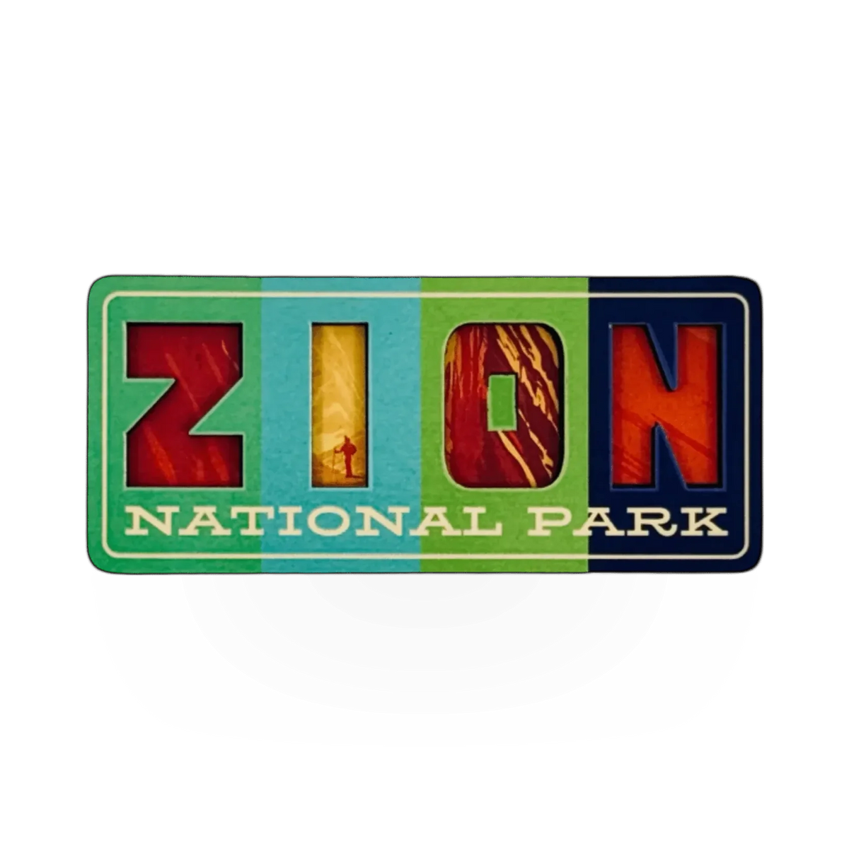 Impact Photographics Zion Cut Out magnet, 95089-23D, featuring a detailed design of the Zion landscape for decorative use.