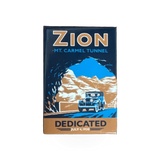 John Clark Zion Tunnel magnet showing a detailed tunnel design with vibrant colors and intricate patterns.
