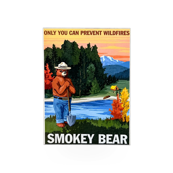 Magnet - Badge - Smokey Retro- 47378C-23B