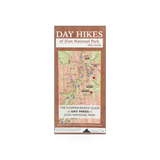 Map of Zion National Park day hikes by Farcountry Press, showing detailed trail routes and scenic areas in Zion.