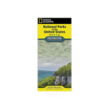 Detailed map of U.S. National Parks by National Geographic Maps, showing park locations and geographic features.
