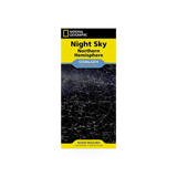 National Geographic Maps Night Sky map showing constellations and celestial bodies on a detailed star chart.