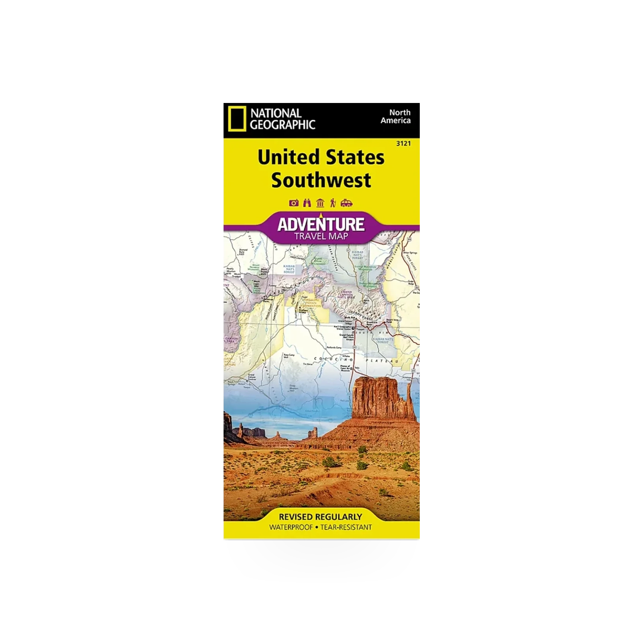 Detailed map of the Southwest US by National Geographic Maps, featuring geographic features and regional details.