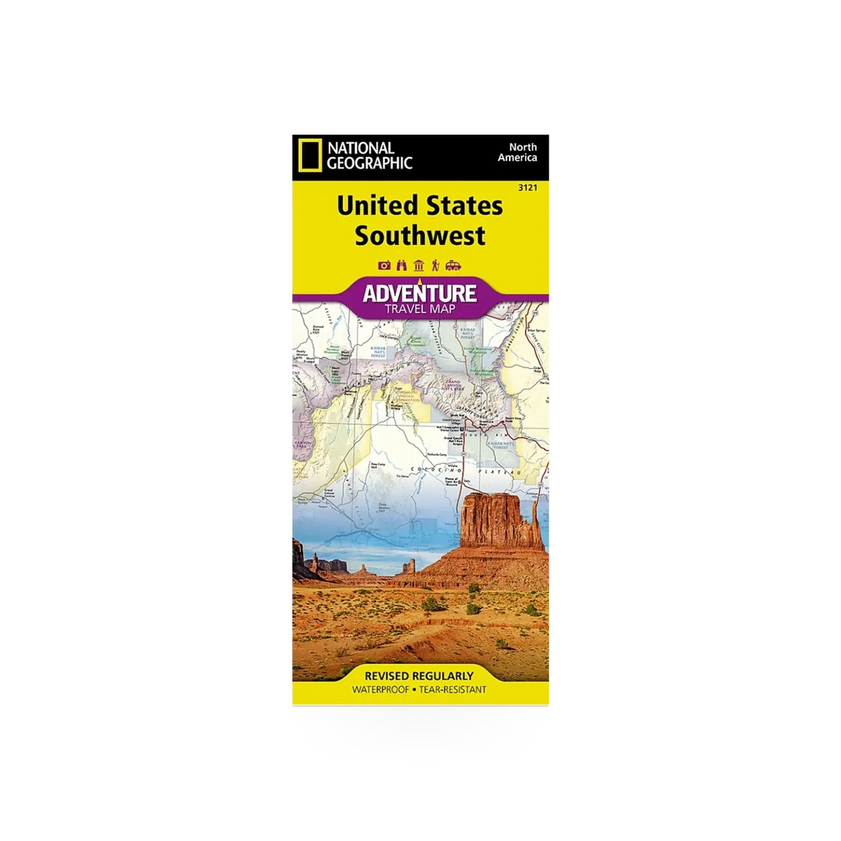 Detailed map of the Southwest US by National Geographic Maps, featuring geographic features and regional details.