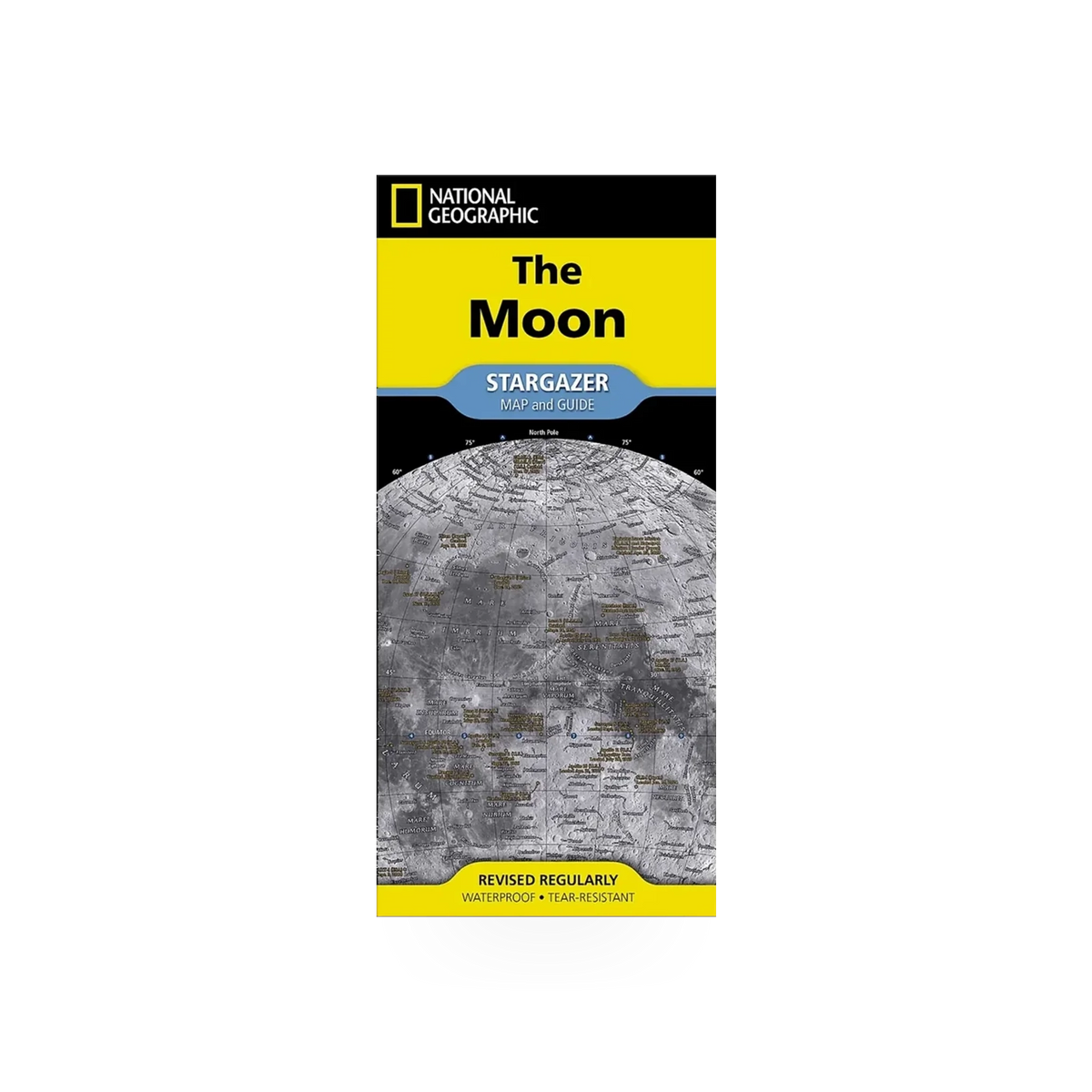 National Geographic Maps of the Moon, detailed educational map showing lunar surface features and craters.