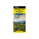 Detailed National Geographic Wilderness Areas US map showing natural parks and protected regions in vibrant colors and detailed labels.