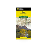 Detailed map of Zion National Park by National Geographic Maps, showing terrain, trails, and scenic viewpoints.