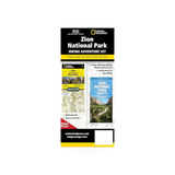 Zion National Park hiking adventure guide map set by Simon & Schuster with detailed trail routes and scenic views.