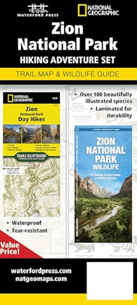 Map - Zion Natl Park Hiking Adventure Guide Set - Zion Natl Park Forever Project