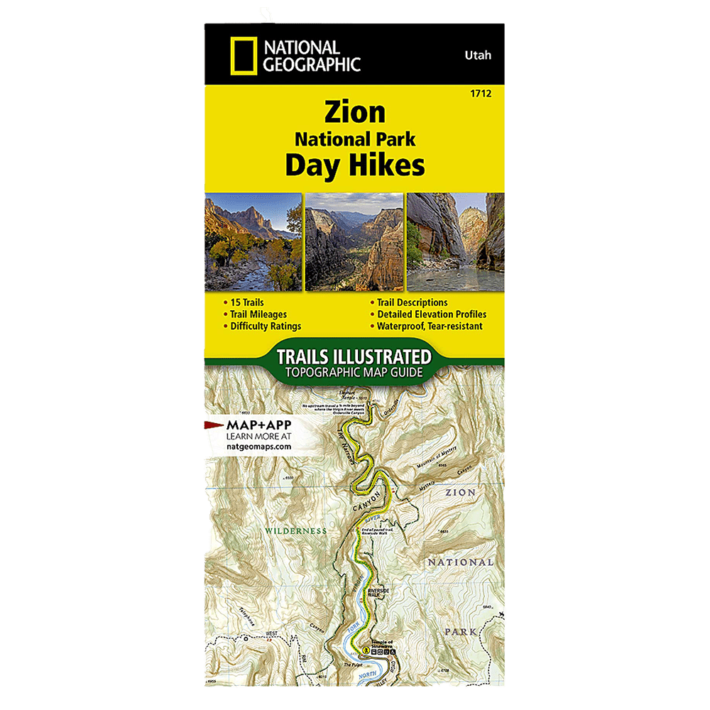 Map - Zion NP Day Hikes - Zion Natl Park Forever Project